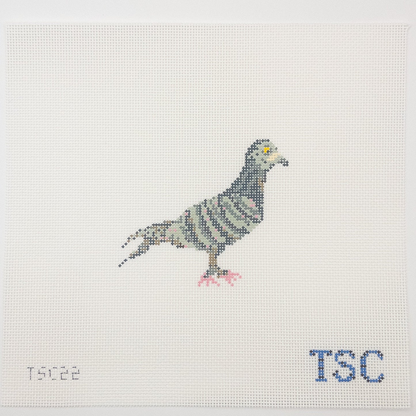 Pigeon Ornament Needlepoint Canvas - Summertide Stitchery - The Sheffield Collection