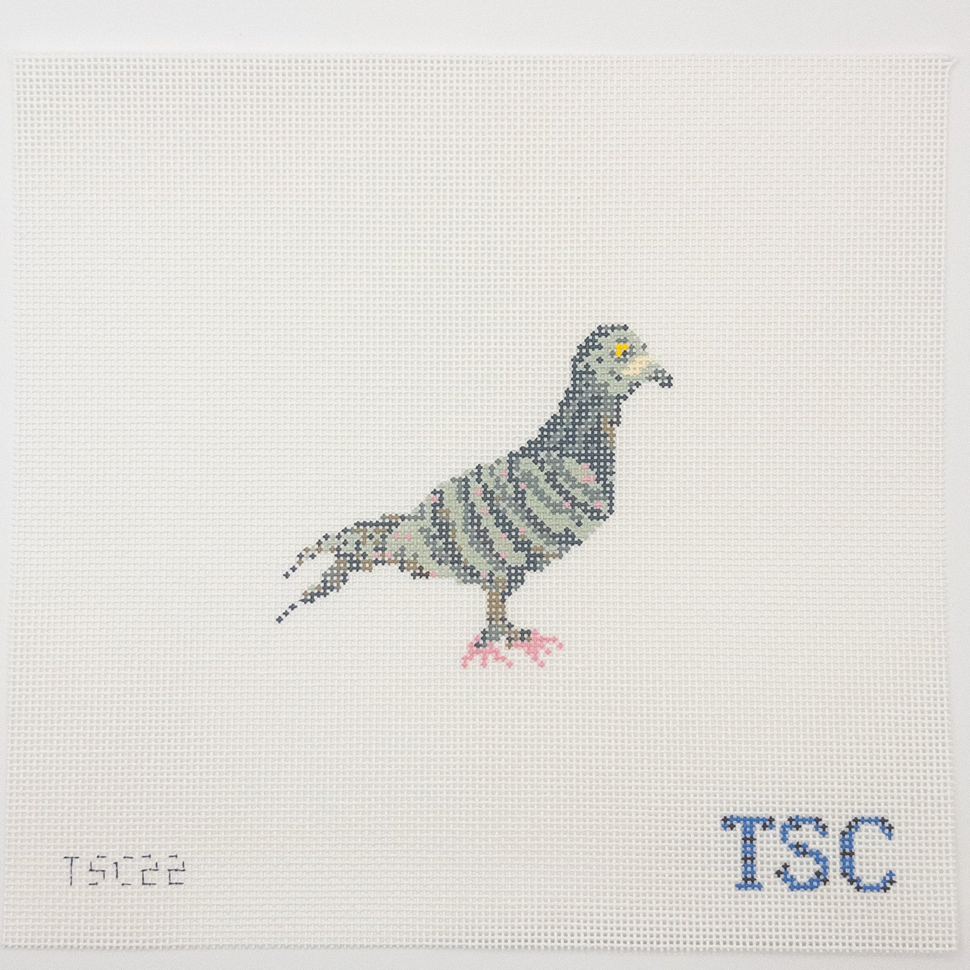 Pigeon Ornament Needlepoint Canvas - Summertide Stitchery - The Sheffield Collection