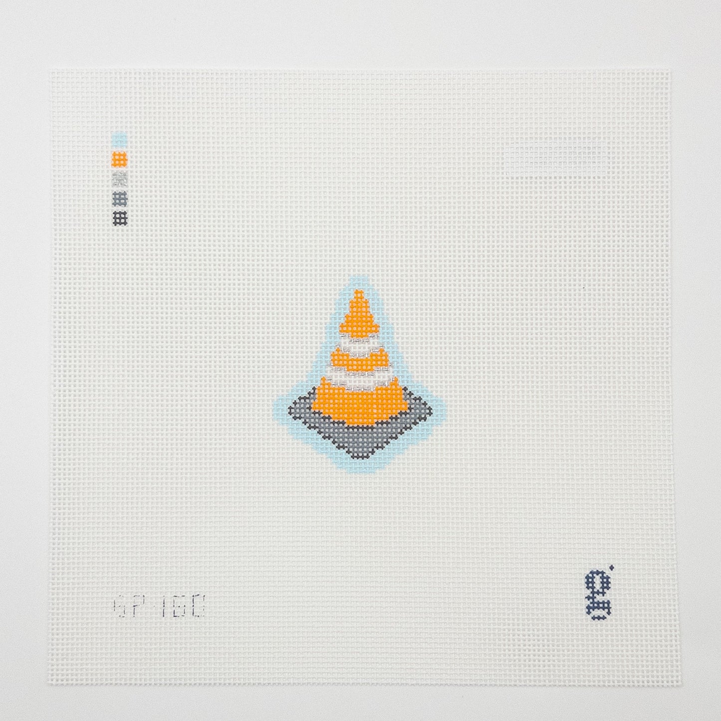 Construction Mini Cone Needlepoint Canvas - Summertide Stitchery - Goodpoint Needlepoint