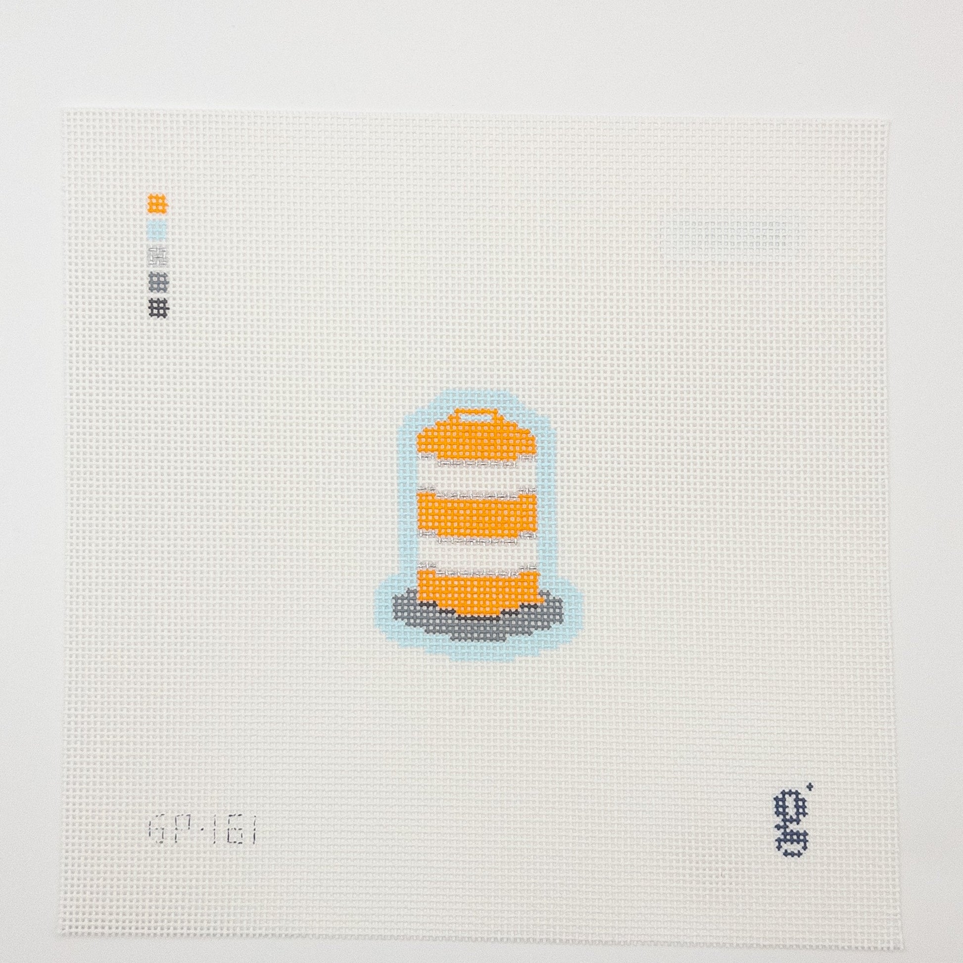 Construction Mini Traffic Drum Needlepoint Canvas - Summertide Stitchery - Goodpoint Needlepoint