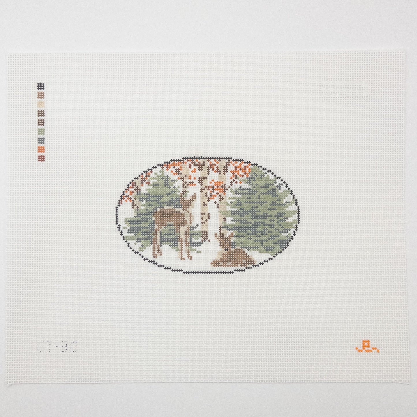 Fawn Oval Needlepoint Canvas - Summertide Stitchery - Goodpoint Needlepoint