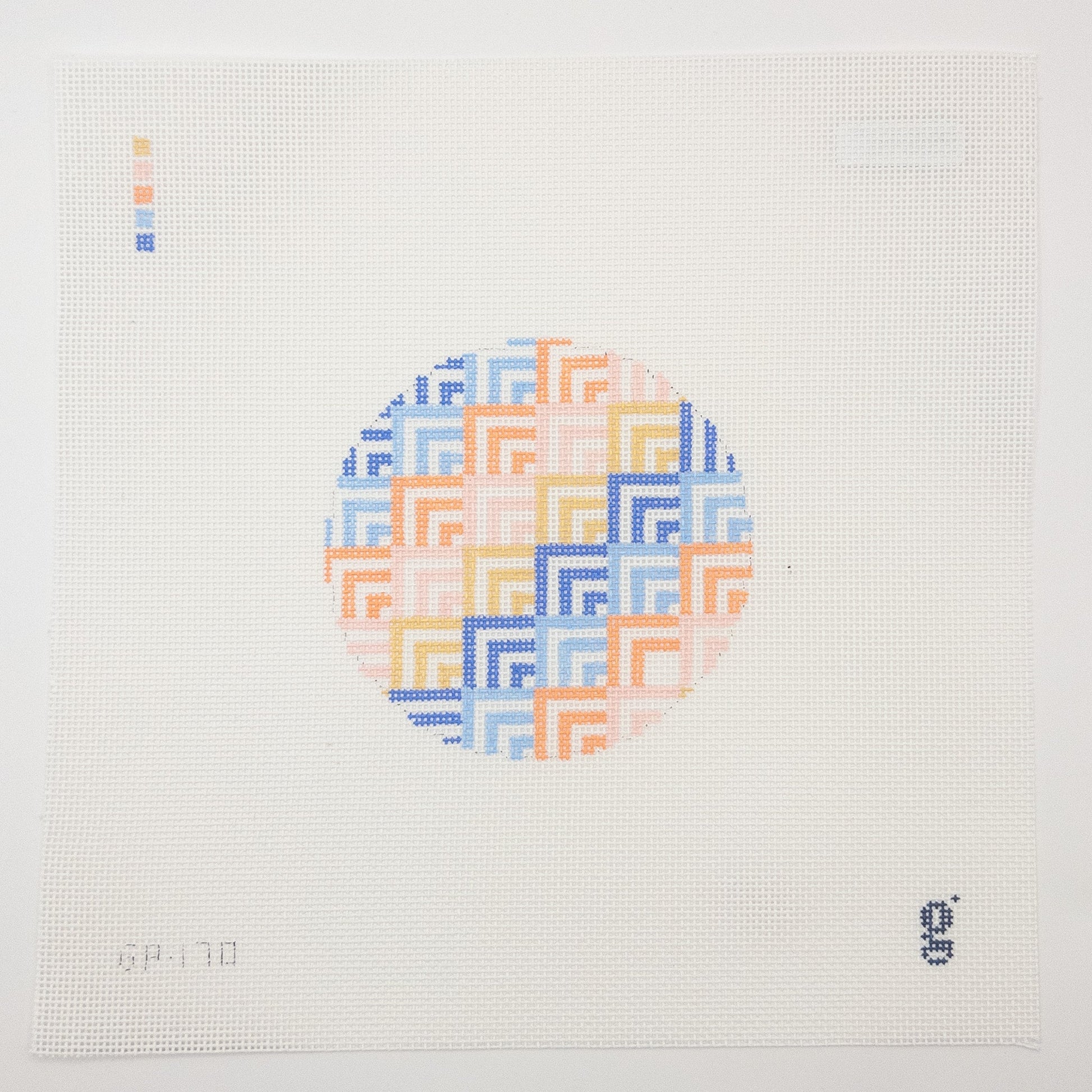 Coral Corners Needlepoint Canvas - Summertide Stitchery - Goodpoint Needlepoint