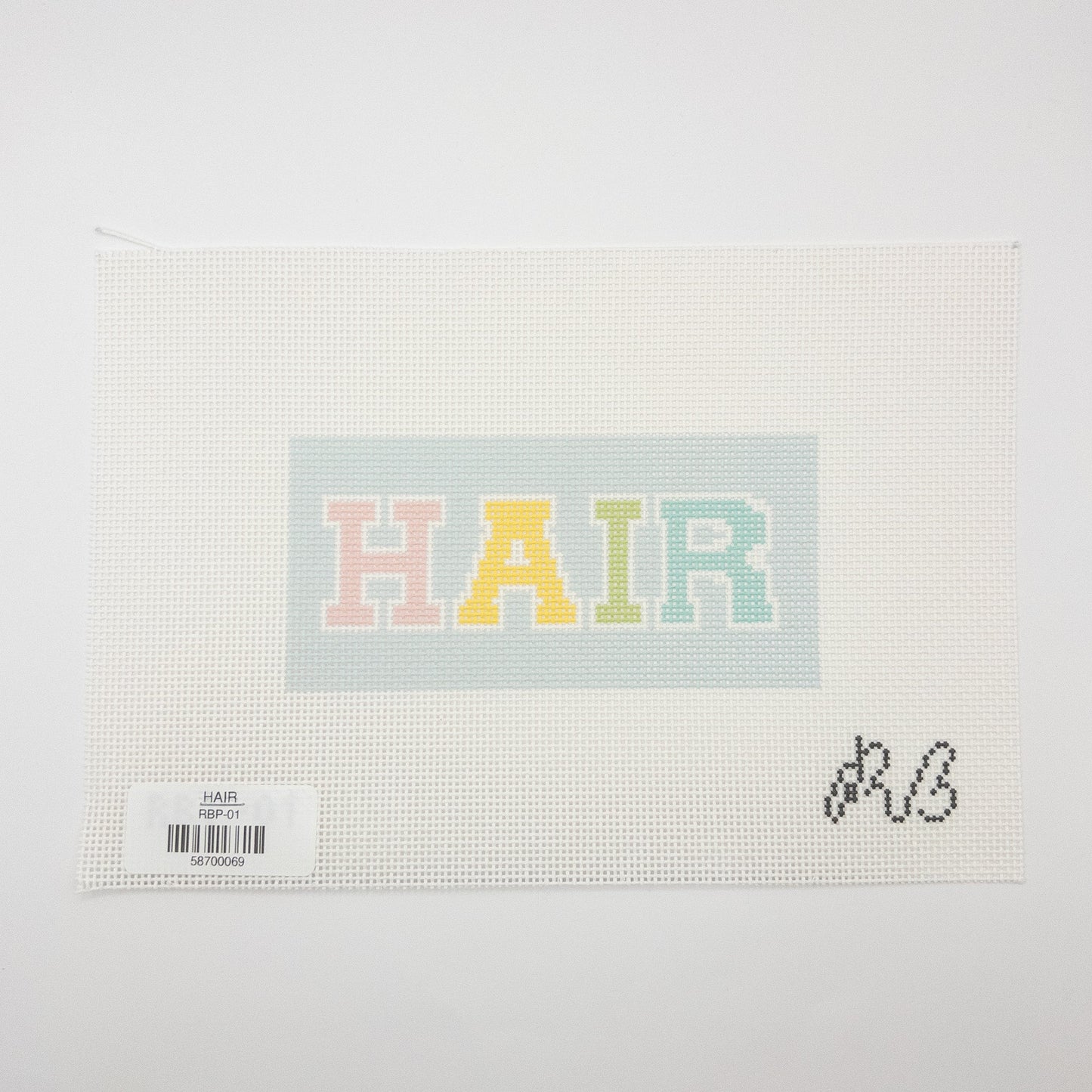 HAIR Needlepoint Canvas - Summertide Stitchery - Rachel Barri Designs