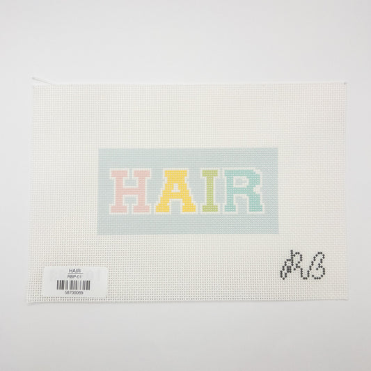 HAIR Needlepoint Canvas - Summertide Stitchery - Rachel Barri Designs