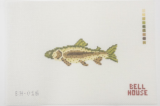 Brown Trout Needlepoint Canvas - Summertide Stitchery - Bell House Designs