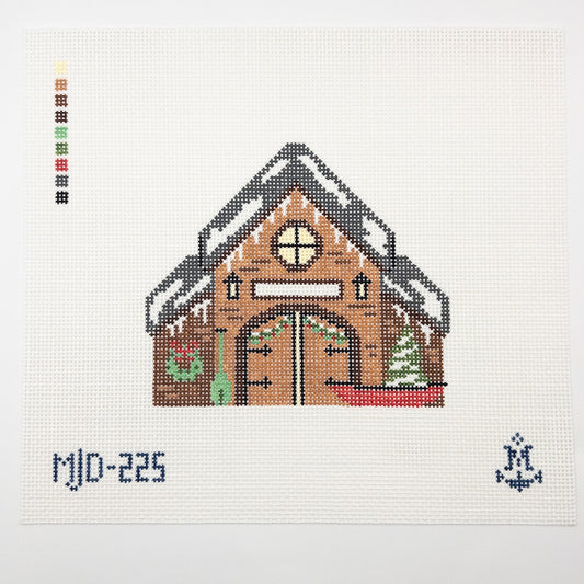 Nautical Christmas Boathouse Needlepoint Canvas - Summertide Stitchery - Morgan Julia Designs