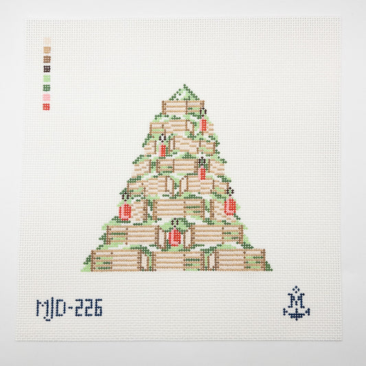 Lobster Trap Christmas Tree Needlepoint Canvas - Summertide Stitchery - Morgan Julia Designs
