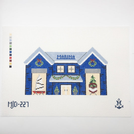Nautical Christmas Marina Needlepoint Canvas - Summertide Stitchery - Morgan Julia Designs