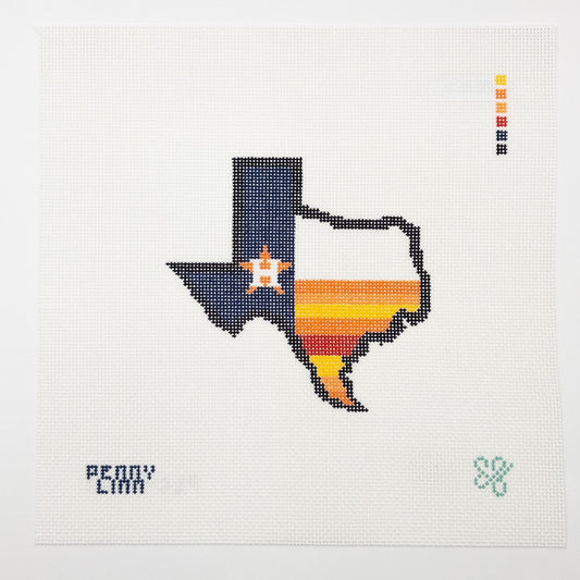 Astros Texas Needlepoint Canvas - Summertide Stitchery - SG Designs