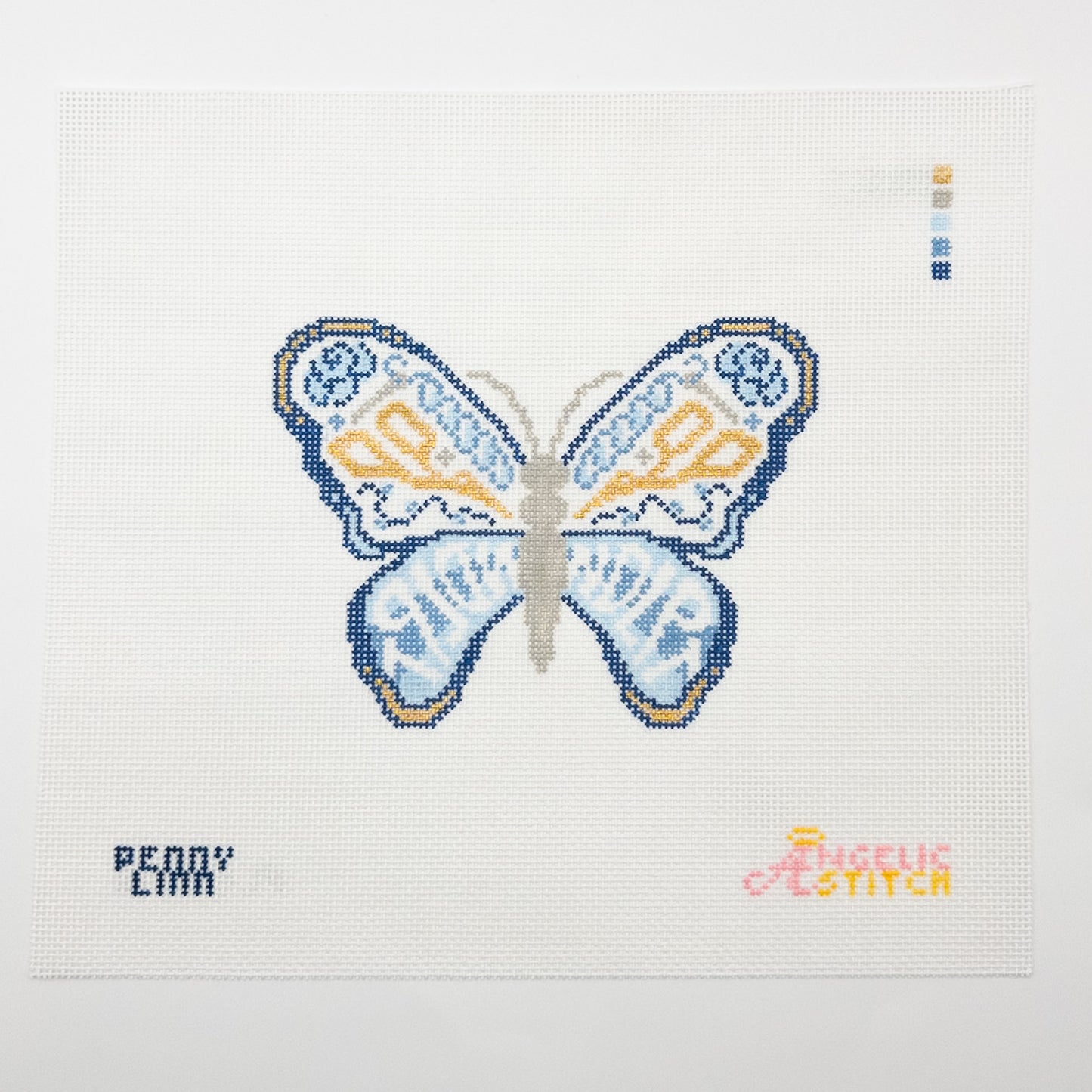 Needlpoint Butterfly Canvas (Chinoiserie)