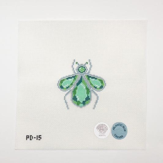 Beetle Broach Needlepoint Canvas - Summertide Stitchery - Pippa