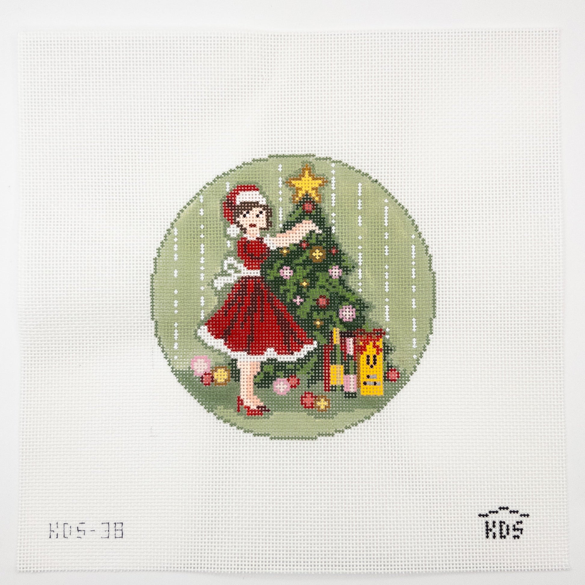 Betty Loves Bubbles Needlepoint Canvas - Summertide Stitchery - Kirkland Design Studio