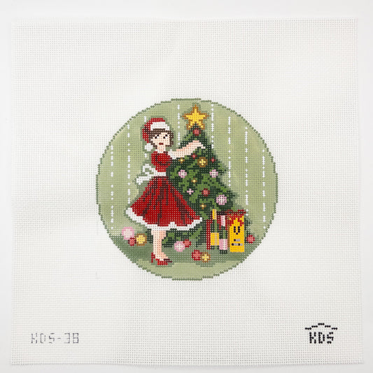 Betty Loves Bubbles Needlepoint Canvas - Summertide Stitchery - Kirkland Design Studio
