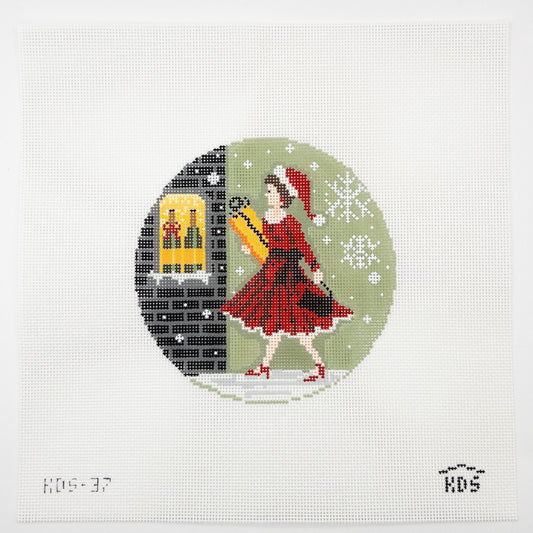 Betty Loves Bubbles Needlepoint Canvas - Summertide Stitchery - Kirkland Design Studio