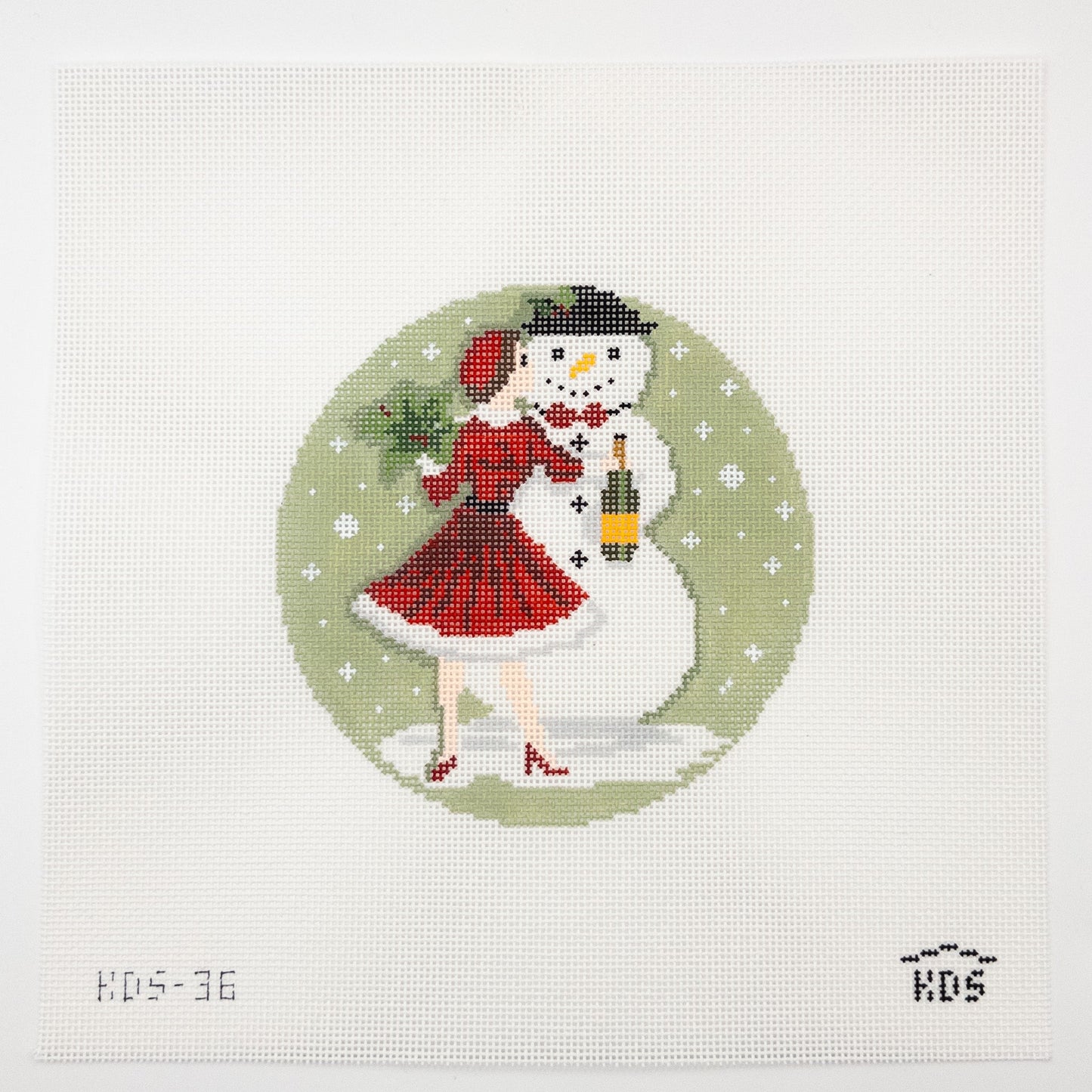 Betty Loves Bubbles Needlepoint Canvas - Summertide Stitchery - Kirkland Design Studio