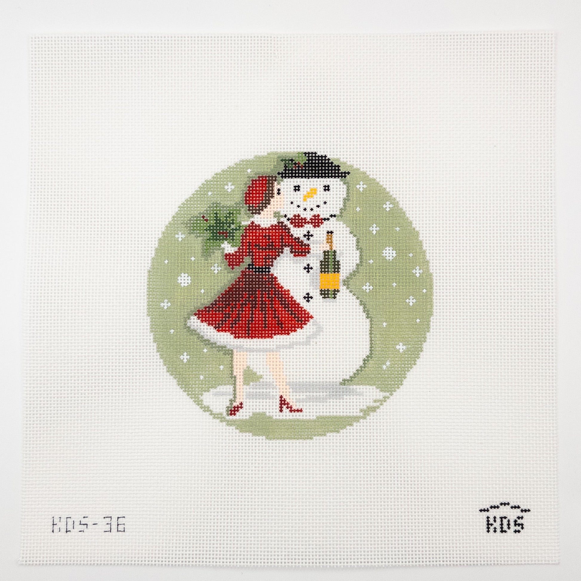 Betty Loves Bubbles Needlepoint Canvas - Summertide Stitchery - Kirkland Design Studio