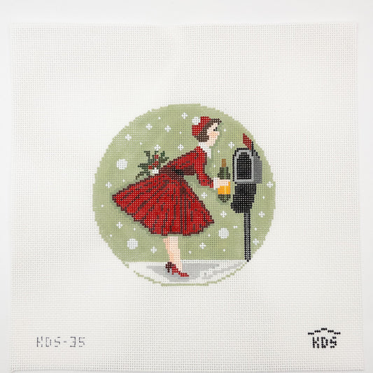 Betty Loves Bubbles Needlepoint Canvas - Summertide Stitchery - Kirkland Design Studio