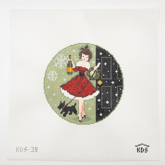 Betty Loves Bubbles Needlepoint Canvas - Summertide Stitchery - Kirkland Design Studio