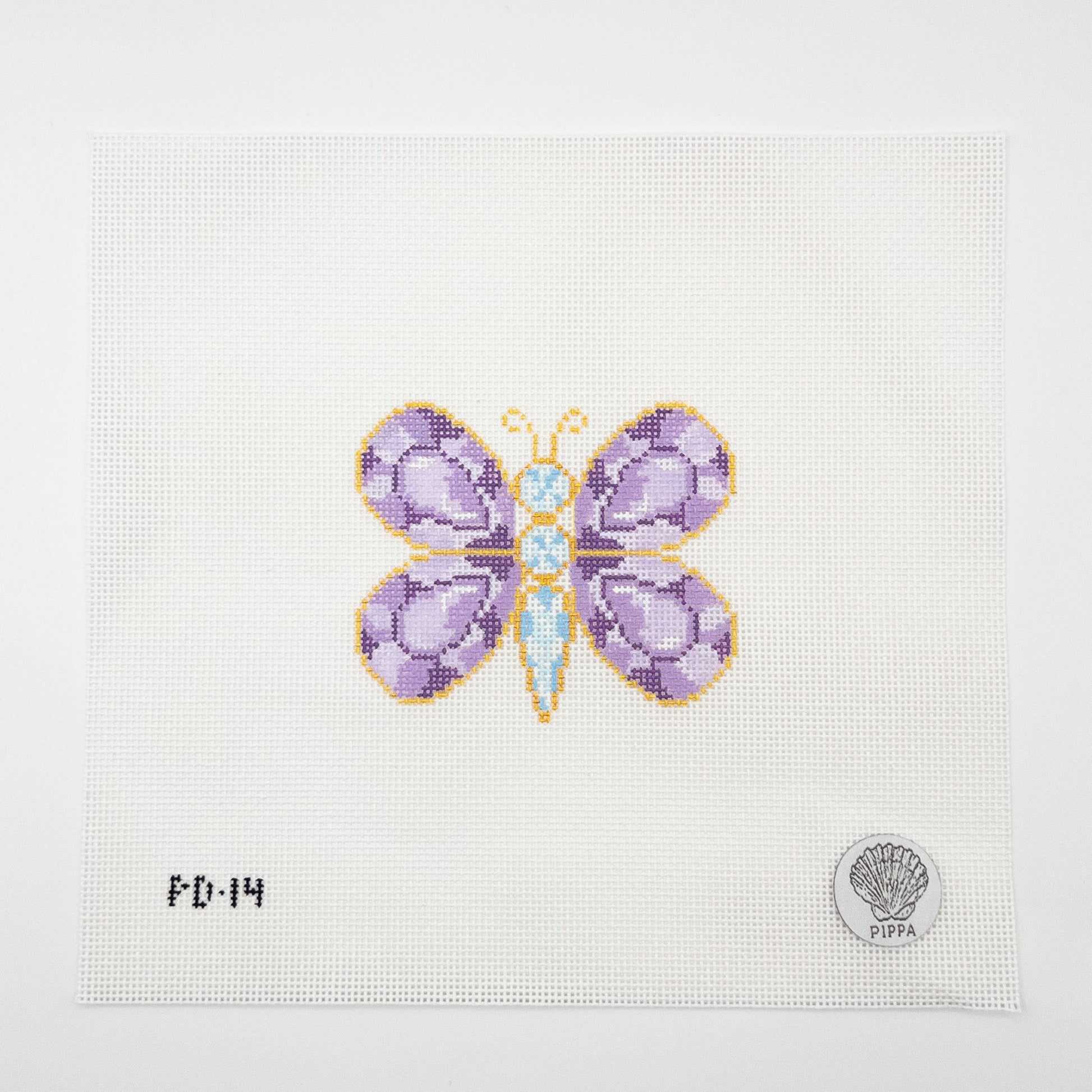 Butterfly Broach Needlepoint Canvas - Summertide Stitchery - Pippa