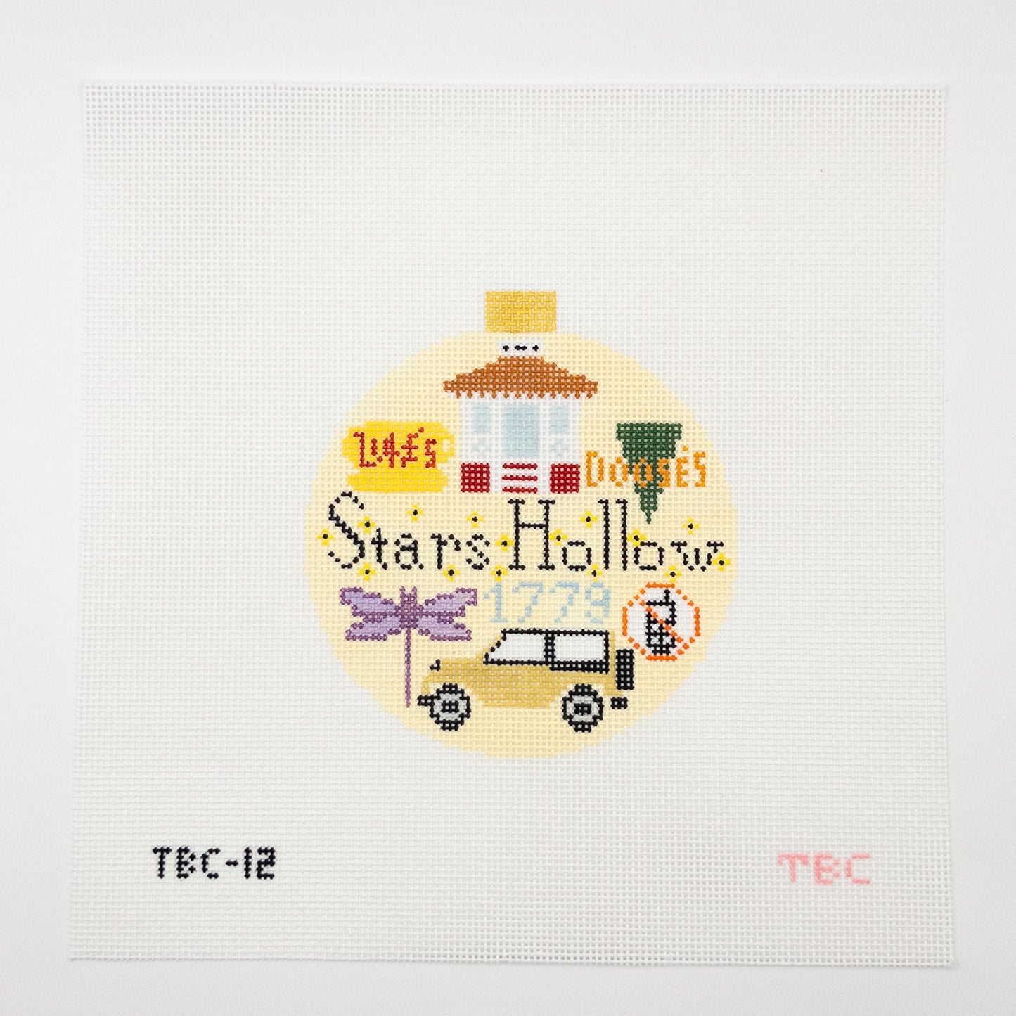 Stars Hollow Needlepoint Canvas - Summertide Stitchery - Mopsey Designs