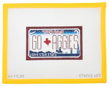 Aggie License Plate - Summertide Stitchery - Starke Art Designs