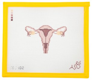 Anatomical Uterus Needlepoint Canvas - Summertide Stitchery - Spellbound Stitchery