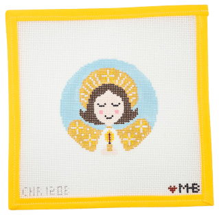 Angel Round Needlepoint Canvas - Summertide Stitchery - LoveMHB Studio