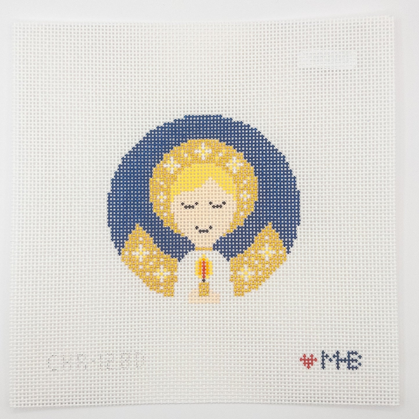 Angel Round Needlepoint Canvas - Summertide Stitchery - LoveMHB Studio