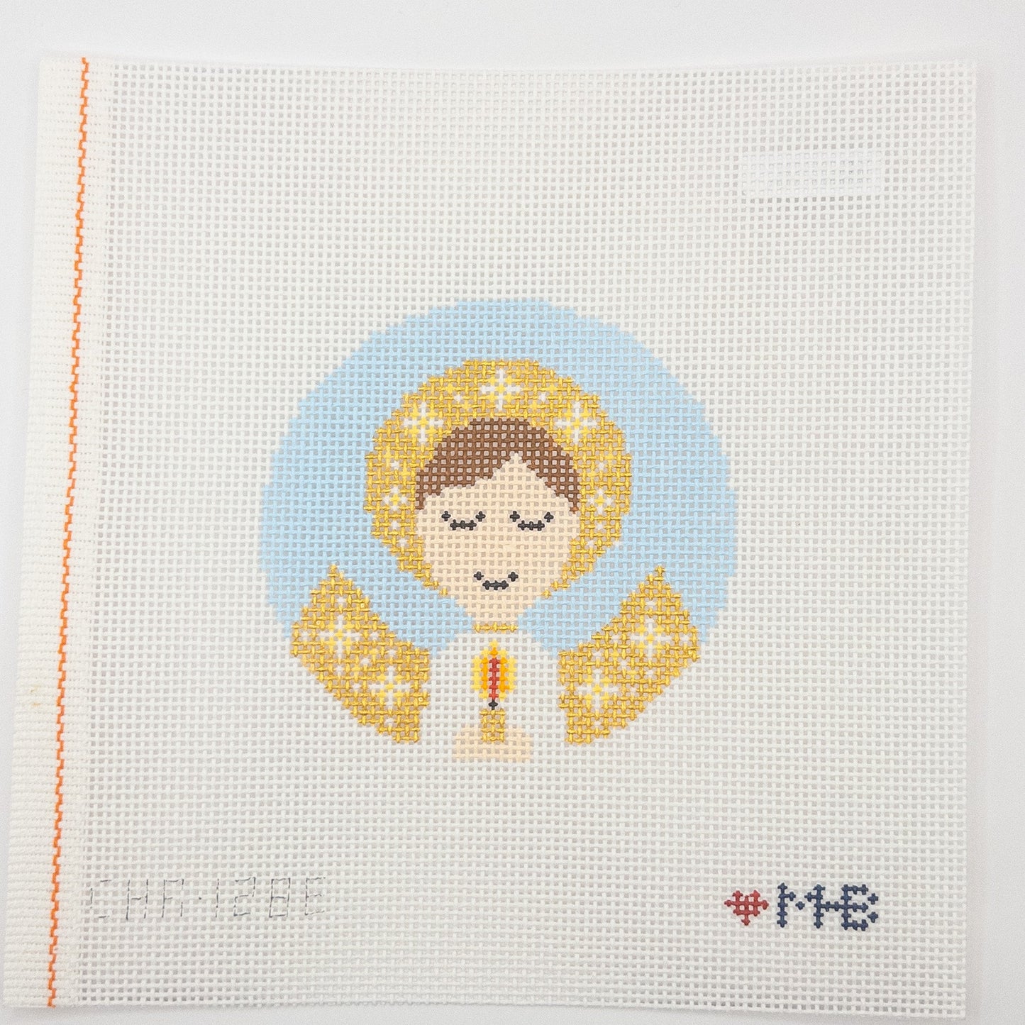 Angel Round Needlepoint Canvas - Summertide Stitchery - LoveMHB Studio