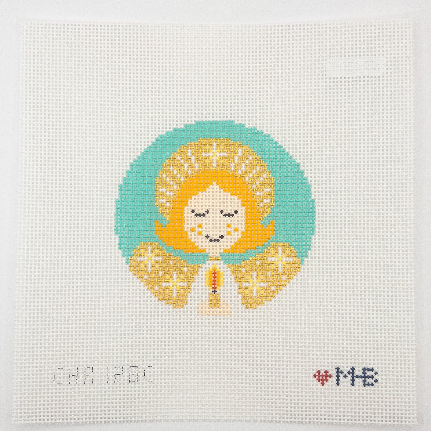 Angel Round Needlepoint Canvas - Summertide Stitchery - LoveMHB Studio
