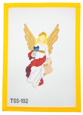 Angel With Scroll Needlepoint Canvas - Summertide Stitchery - The Salty Stitcher