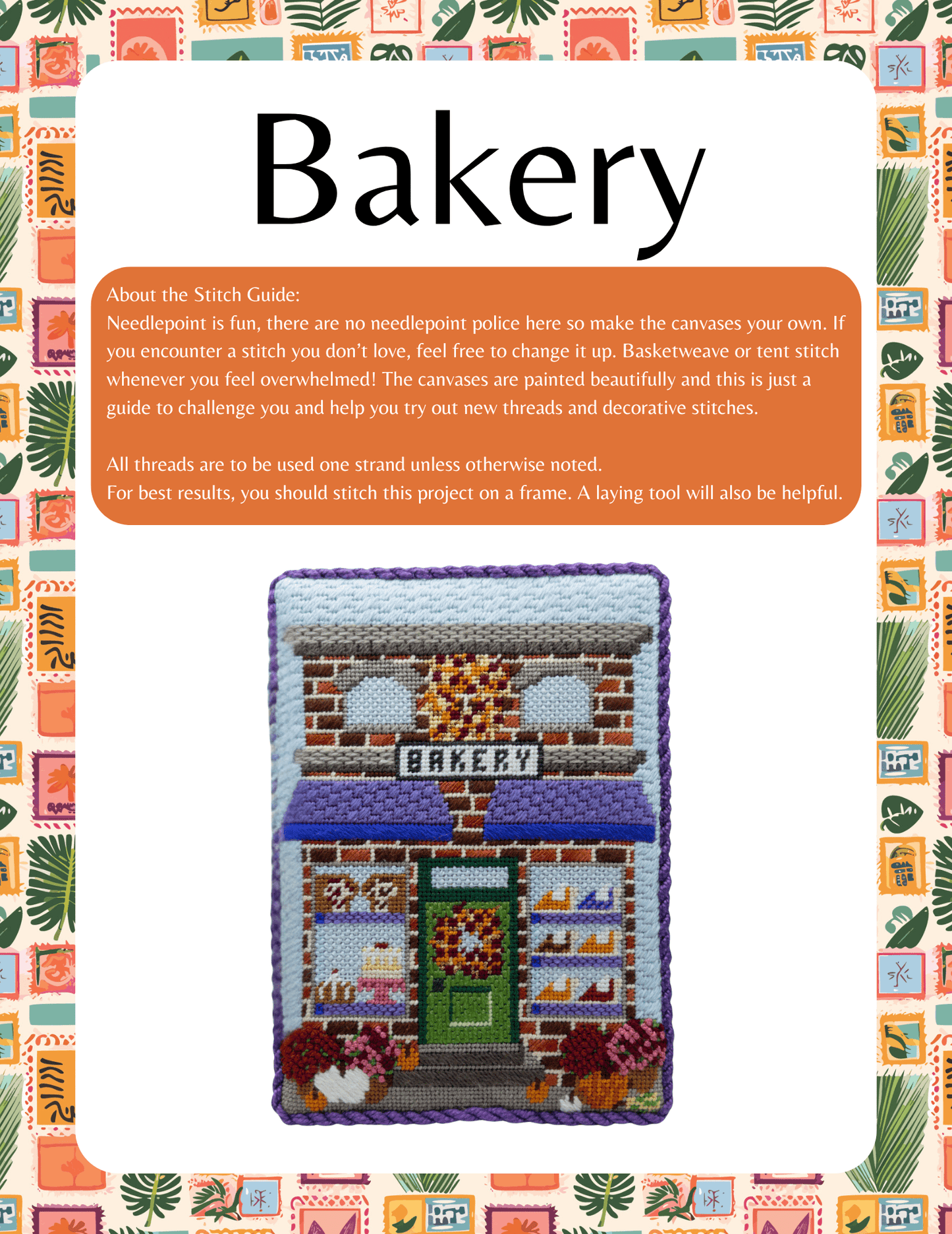 Autumn On Main - Bakery Stitch Guide - Summertide Stitchery - Summertide Stitchery