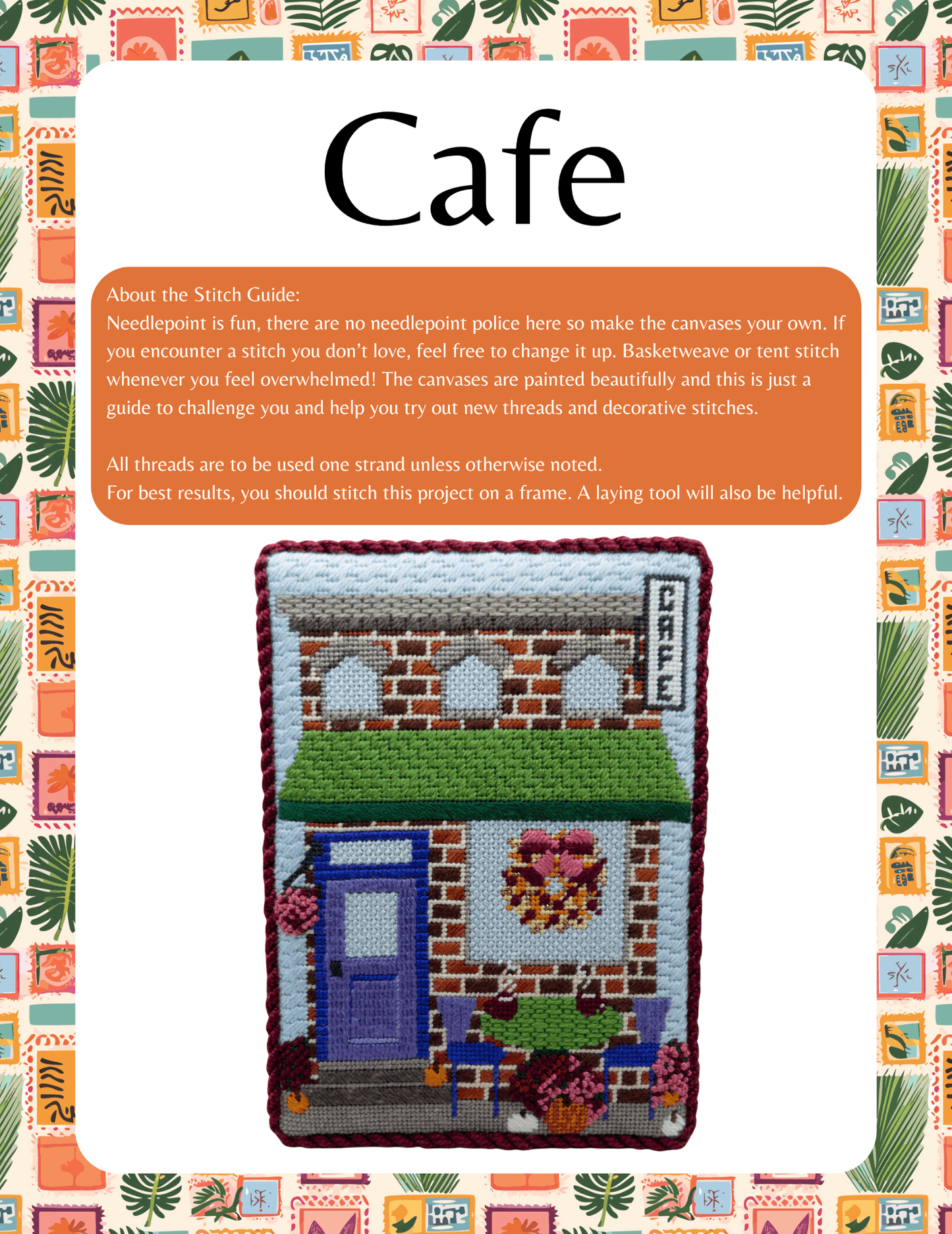 Autumn On Main - Cafe Stitch Guide - Summertide Stitchery - Summertide Stitchery
