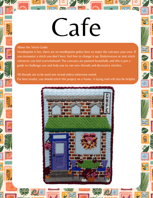 Autumn On Main - Cafe Stitch Guide - Summertide Stitchery - Summertide Stitchery