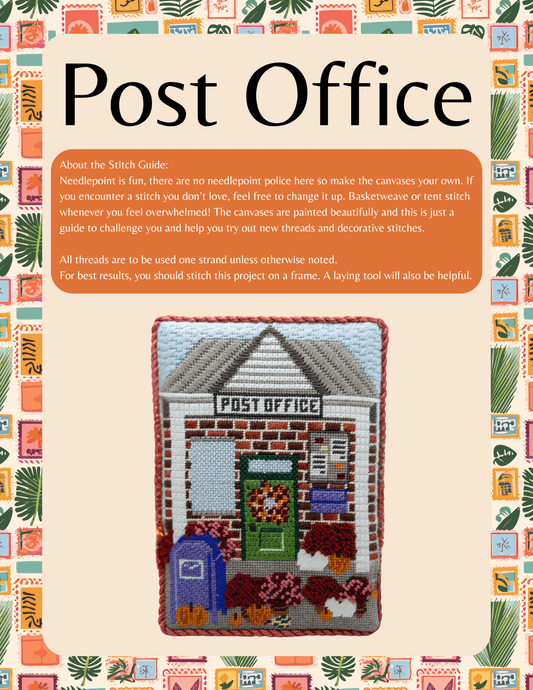 Autumn On Main - Post Office Stitch Guide - Summertide Stitchery - Summertide Stitchery