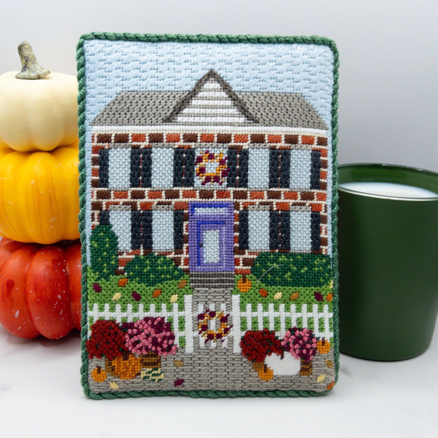 Autumn On Main Street Needlepoint Club - Summertide Stitchery - Heirloom Textile Co.