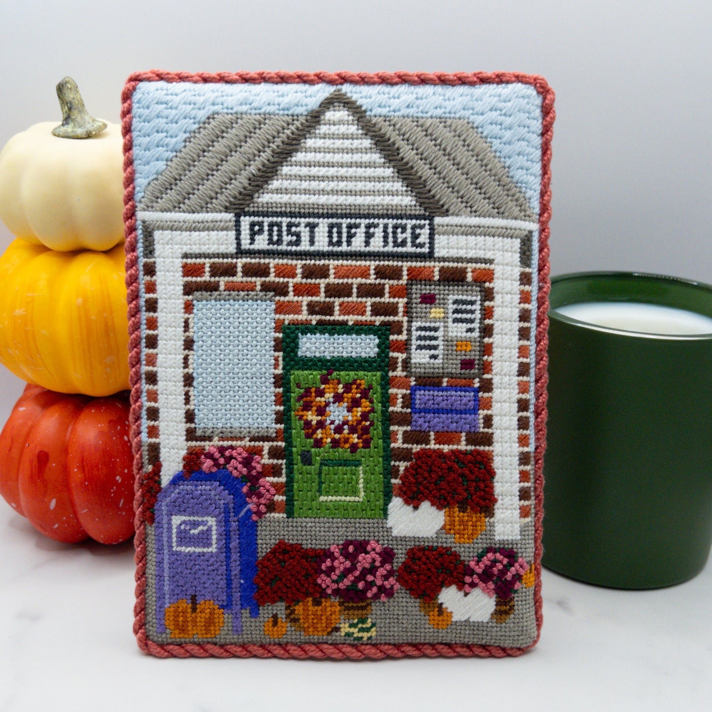 Autumn On Main Street Needlepoint Club - Summertide Stitchery - Heirloom Textile Co.