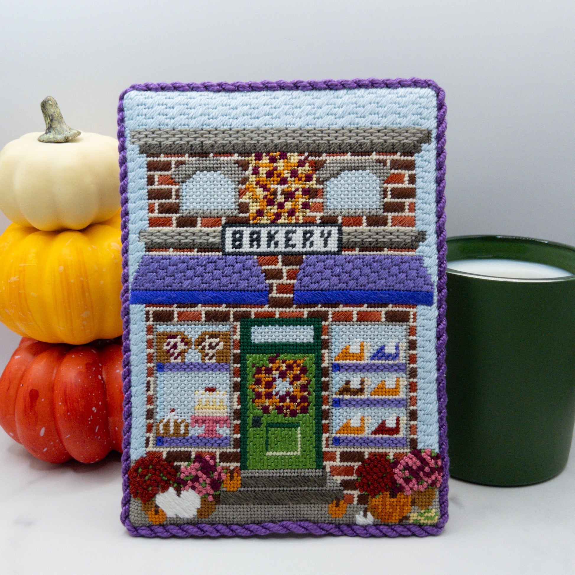 Autumn On Main Street Needlepoint Club - Summertide Stitchery - Heirloom Textile Co.