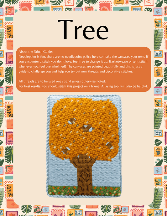 Autumn On Main - Tree Stitch Guide - Summertide Stitchery - Summertide Stitchery