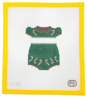 Baby Christmas Onesie Needlepoint Canvas - Summertide Stitchery - Prepsetter