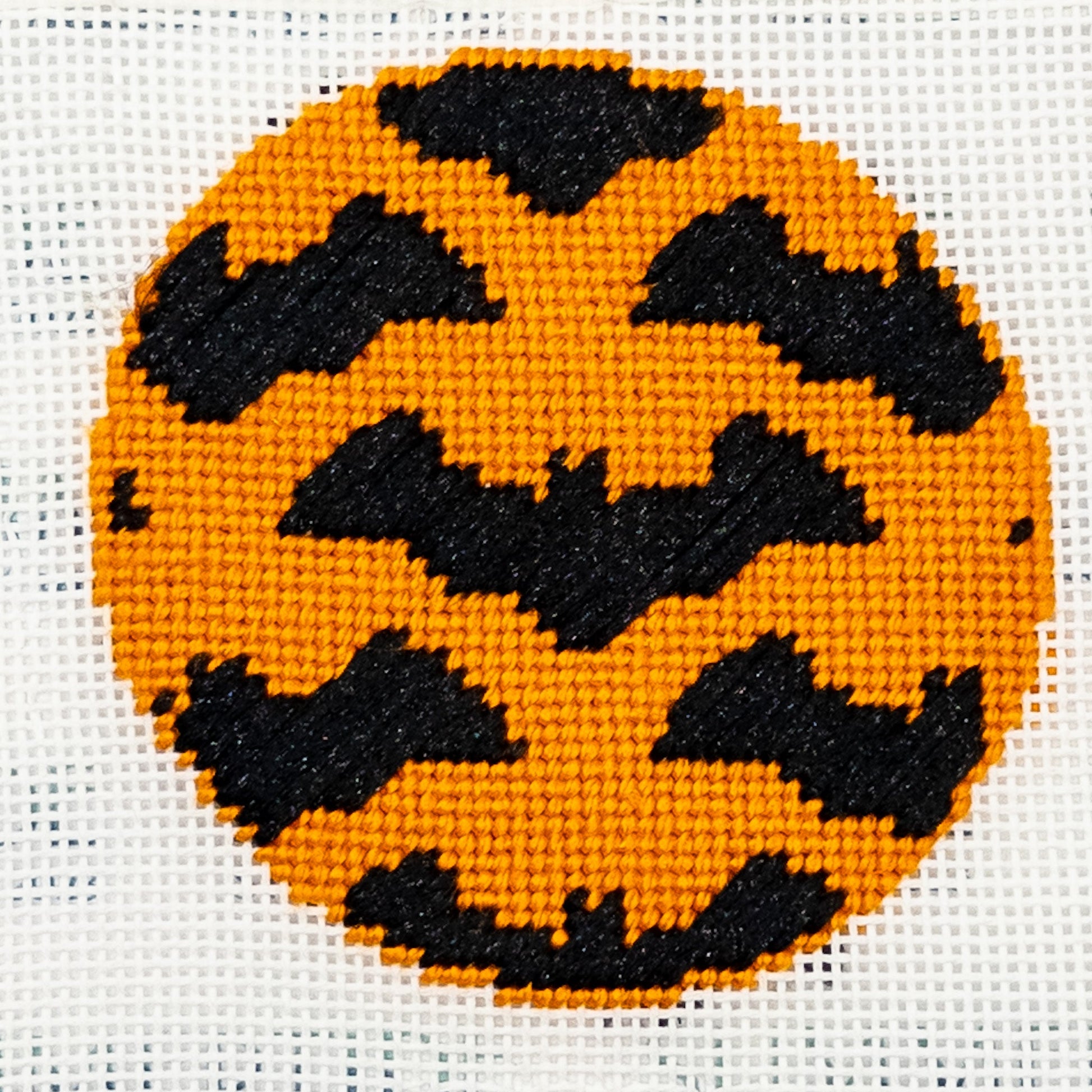 Bats Round Digital Needlepoint Chart - Summertide Stitchery - MPB Needlepoint