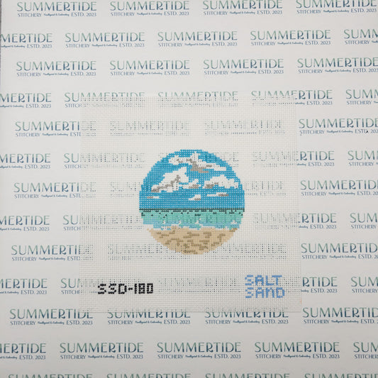 Beach and Ocean Needlepoint Canvas - Summertide Stitchery - Salt + Sand