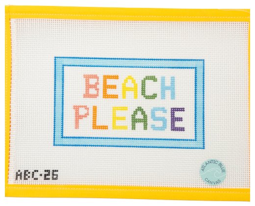 Beach Please - Summertide Stitchery - Atlantic Blue Canvas
