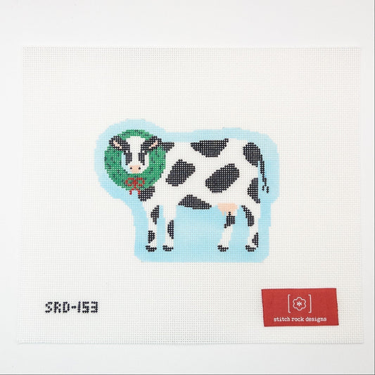 Bessie The Cow Needlepoint Canvas - Summertide Stitchery - Stitch Rock Designs