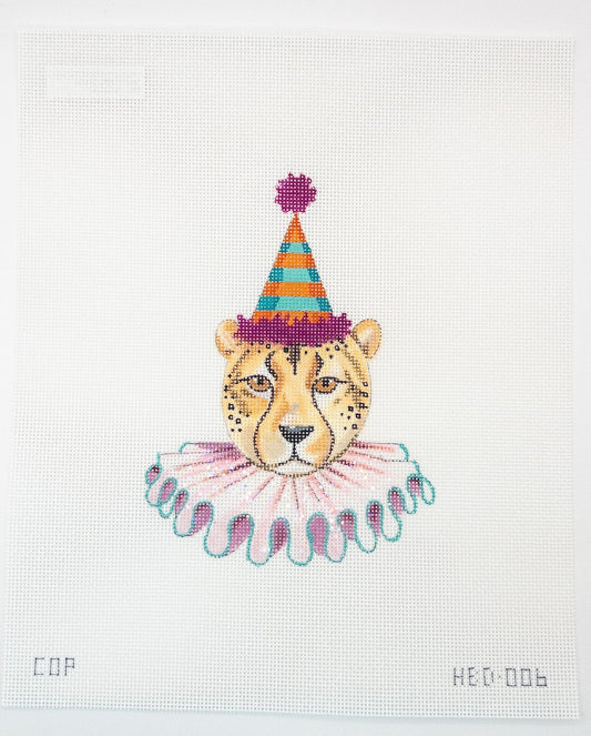 Birthday Baby Cheetah Needlepoint Canvas | HBD006 - Summertide Stitchery - Colors of Praise