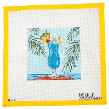 Blue Hawaii Needlepoint Canvas - Summertide Stitchery - Needle Crossings