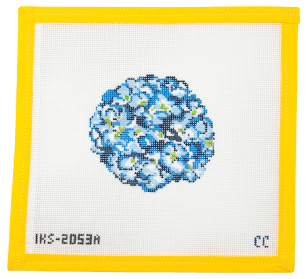 Blue Hydrangea Needlepoint Canvas - Summertide Stitchery - Initial K Studio