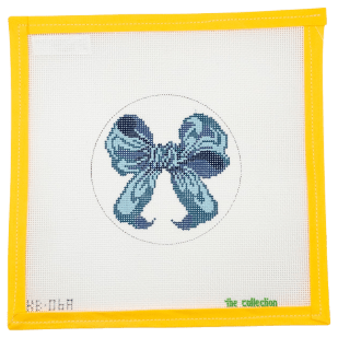 Blue Mini Bow Needlepoint Canvas - Summertide Stitchery - The Collection Designs