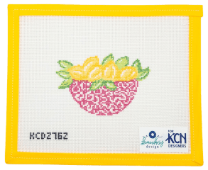 Bowl Of Lemons Needlepoint Canvas - Summertide Stitchery - Lemon Daisy Designs