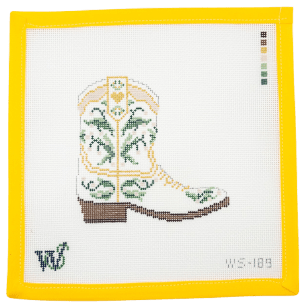 Bride Cowboy Needlepoint Canvas - Summertide Stitchery - Wipstitch Needleworks